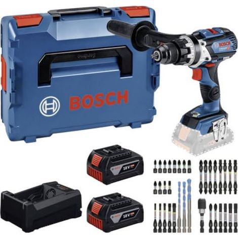 Powertools bosch gsb 18v-110 c + 2x 5.0ah + gal + schrauber-set (l)