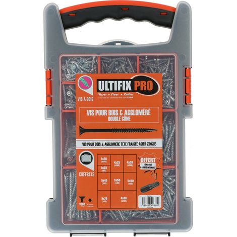 Ultima Visser Fixer Coller Coffret de 1000 Vis Zingué (1/3)