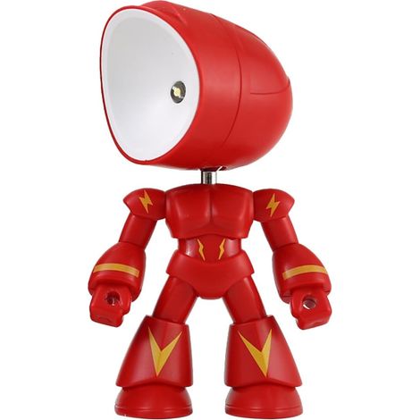 Lampe de Nuit LED Robot Rouge Réglable Veilleuse Créative en Abs Lumière sans Scintillement pour Garçon et Filles Lampe de Bureau Décorative pour Chambre D’garçon et Filles (1/5)