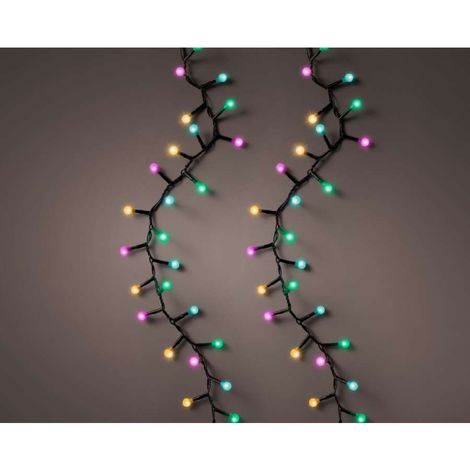 Lumineo Filo Luci 500 LED Cherry Soft Multicolore 11 m - Cavo Nero (1/3)