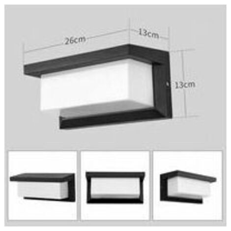 QORVA
-Applique murale LED, Ohjijinn 3000K Applique Murale Extérieur, Combuh Aluminium Applique Exterieur LED Lampe Exterieur Appliques Étanche IP65 Anthracite Eclairage Décoration Lumière Pour Cour J