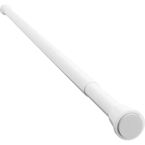 Barre de rideau de douche 190 - 300 cm en aluminium blanc  extra longue  (1/4)