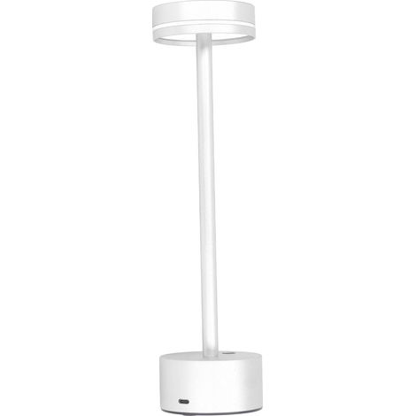 Lampe de table sans fil, 3 couleurs, intensité variable, LED, rechargeable, tactile, lampe de chevet pour restaurants, bars et maison, argent. (1/5)