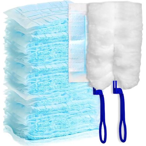 Lot de 50 plumeaux, chiffons à poussière, recharge pour Swiffer, plumeaux en microfibre à 2 manches pour dépoussiérer les voitures sales (1/5)