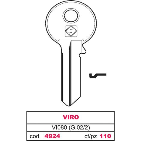 Silca CHIAVE ASC VI080 (G.VAC 2) VIRO 100.00 pz
