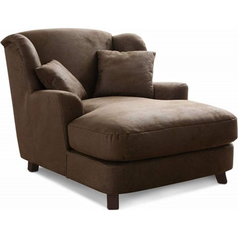 Grand Fauteuil Rembourré XXL avec Pieds en Bois, Grande Assise Et 2 Coussins Décoratifs, 109 x 104 x 145 cm, Aspect Cuir Marron Foncé (1/5)