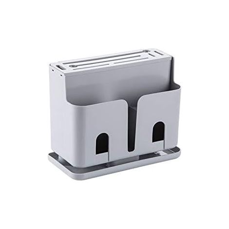 Soporte de plástico para cuchillos, caja de drenaje multifuncional para fregadero, cucharas, cuchillos de cocina, tenedores, palillos, bandeja organizadora de utensilios, bloque para cuchillos (Color: (1/5)