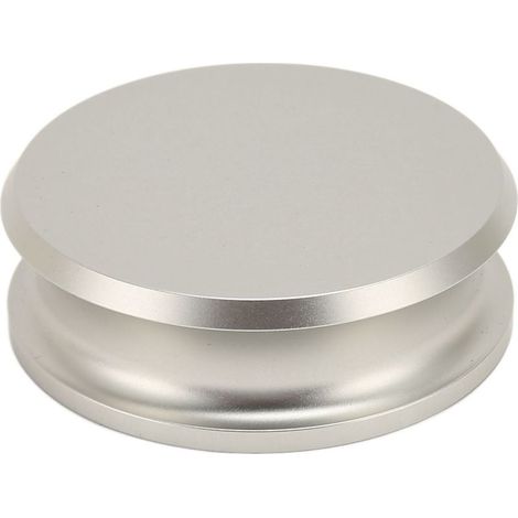 Stabilisateur de Disque Professionnel HiFi en Alliage d'Aluminium pour Platine Vinyle, Poids de Serrage Argenté (1/5)