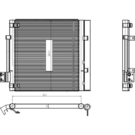 Condenseur, climatisation NRF 350448 TESLA 600761300B 600835700E 600835700F