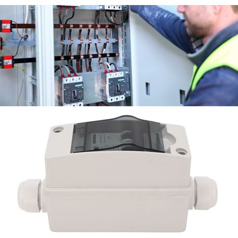 Boîtier de disjoncteur miniature extérieur BAOYI 32 ampères pour panneau solaire avec rail DIN (1/5)