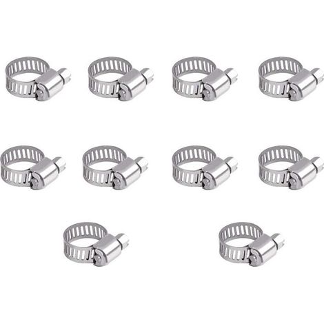 10 Colliers Serrage Inox 6-12mm (1/5)