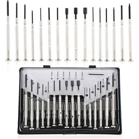 Jeu de tournevis de précision 16 en 1, mini tournevis de montre pour la réparation de lunettes et de montres, petit tournevis