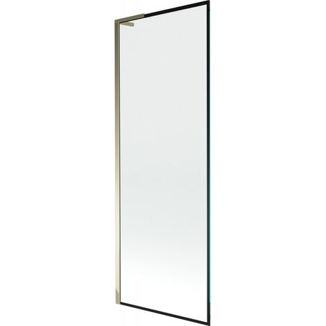 Mexen Next L schermo per vasca da bagno a 1 anta 70 x 150 cm, cornice nera, dorato - 895-070-000-03-70-50 (1/5)