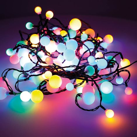 GUIRNALDA CHERRY LED LUCES DE TRES MEDIDAS 14m 120 LEDS MULTICOLOR EXTERIOR (1/3)
