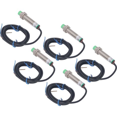 Capteur de proximité inductif M12 PNP NC IP65, interrupteur de proximité sans contact, 6-36V DC, lot de 5 pièces (1/5)