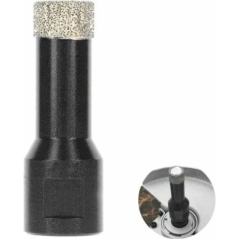 Metal drill bit, diamond drill bit, ceramic tile drill bit, 16 mm, drill bit with M14 thread, for angle grinder, vacuum brazing drill bit, for dry drilling in ceramic tile (1/5)