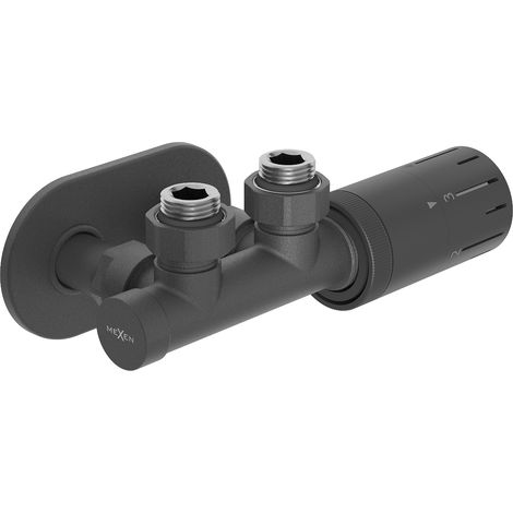 Mexen G05 thermostatisches Eckset mit Abdeckung R, Duplex, DN50, anthrazit - W907-958-905-66 (1/3)
