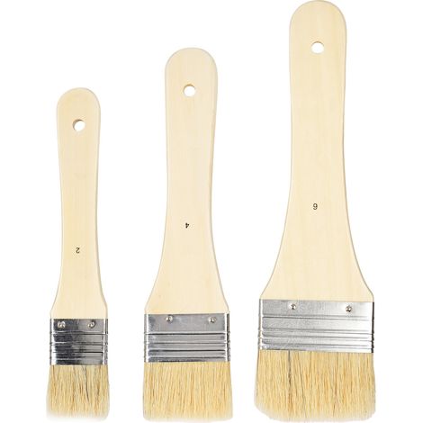 Pinceau à long manche pour peinture à l'huile, pinceau pour aquarelle, pinceau en soies de porc (1/5)