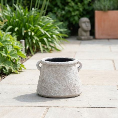 Textured Neutral Flower Planter (1/2)