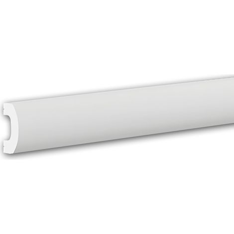 Moldura para pared Profhome 651815 Friso Perfil de estuco Moldura decorativa diseño moderno blanco 2 m