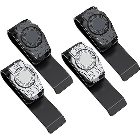 Set di 4 porta occhiali con visiera parasole, porta occhiali da sole universali minimalisti per auto, funzionamento con una sola mano, portatile, compatibile con tutti i tipi di occhiali. (1/5)