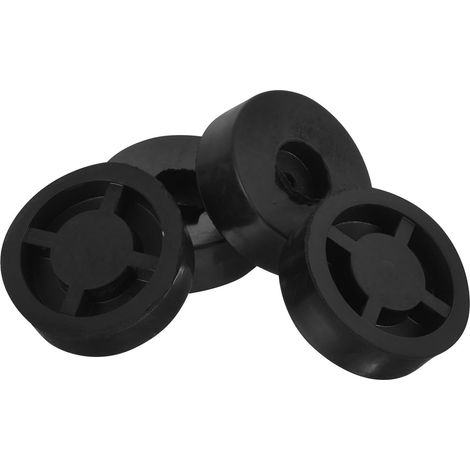 4pcs Pieds en Caoutchouc pour Enceintes, Coussinet D'isolation Léger et Noir pour Ampli et Platine Vinyle, Support Antivibrations pour Audio à Domicile (1/5)