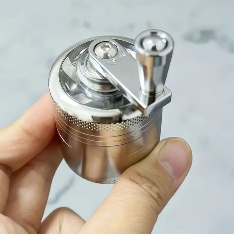 Broyeur manuel robuste en acier inoxydable à double paroi pour épices, herbes et café. Fonctionne sans électricité. (1/5)
