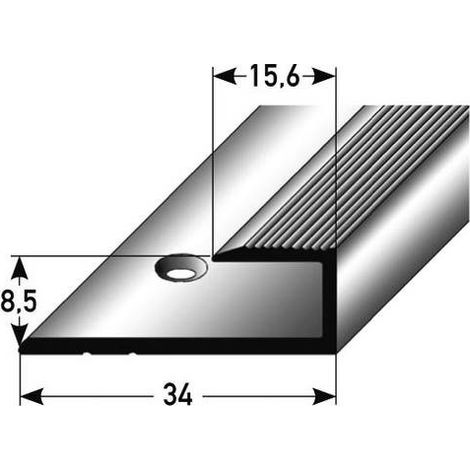 PROVISTON Einfassprofil Aluminium eloxiert Goldfarbig Breite 15.6 mm Höhe 8.5 mm Länge 1000 mm Gebohrt Abschlussprofil Einschubprofil Abschlussleiste Bodenprofil 1 Stück (1/3)