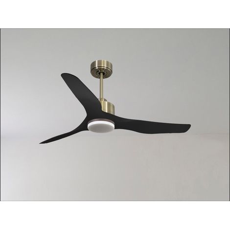 Modulo Low Profile Regular  - un ventilateur pour plafond bas , DC 106 cm Noir pales abs marron Lumière Dimmable 10 à 20 m² (1/5)