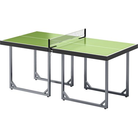 6ft Table Tennis Table, Ping Pong Table with Net, Foldable Portable Ping Pong Set for Indoor Outdoor Use, Easy Assemble, Midsize, Green (1/5)