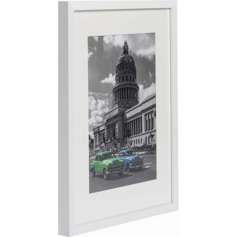 Cornice portafoto/poster A3 A4 29,7x42 cm in MDF bianco classico BD art
