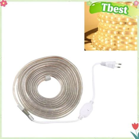 Tbest Bandes lumineuses LED Bande lumineuse LED, 16,4 pieds de Long, 20W, flexible, découpable, luminaire bande Lumière chaude (1/5)
