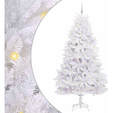 Sapin de Noël Artificiel à Branches Articulées Blanc 240 cm vidaXL