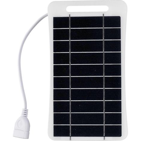 Petit panneau solaire 5V/2W avec USB, cellule solaire monocristalline en silicium, étanche, portable, pour le camping ( ) (1/5)