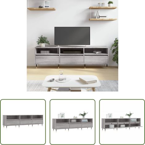 Holzwerkstoff - TV-Schrank Grau Sonoma 150x30x44,5 cm Holzwerkstoff (1/5)