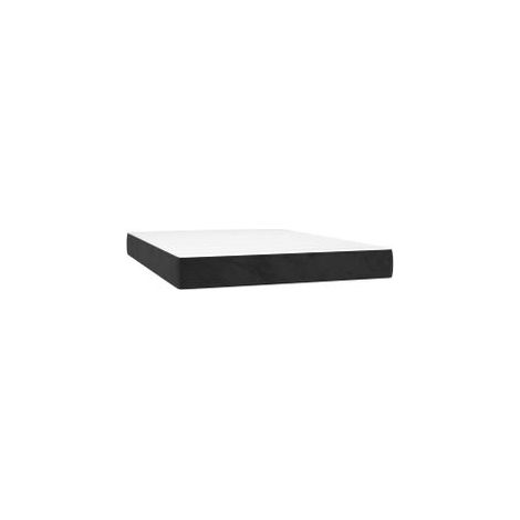 Matelas de lit à ressorts ensachés Noir 140x190x20 Velours (1/5)