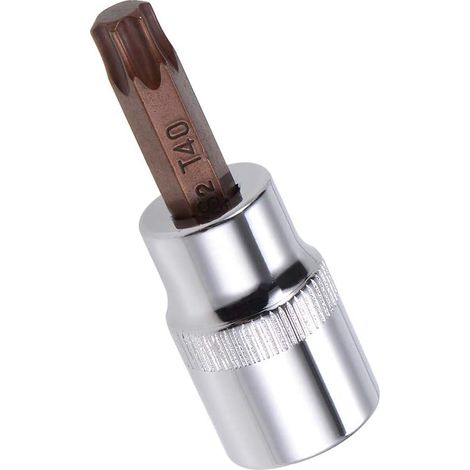Douille Torx 3/8" x T40, embouts en acier S2, embout Torx avec 48 mm de longueur pour clé à cliquet, clé dynamométrique, barre coulissante, perceuse à percussion (1/5)