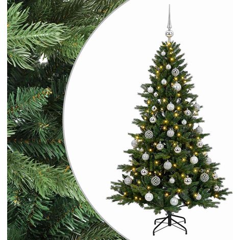 Künstlicher Weihnachtsbaum mit Weihnachtskugel 120 cm 150 LEDs vidaXL