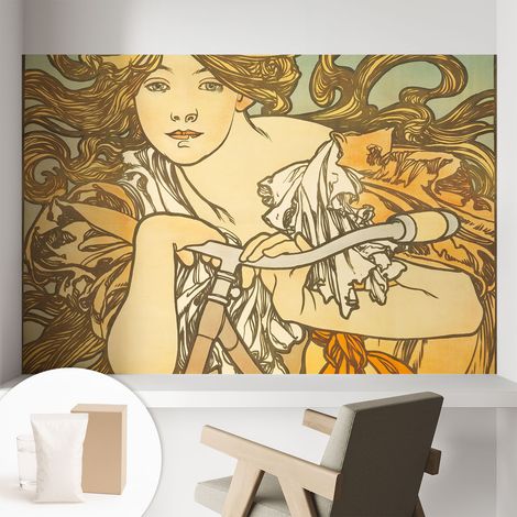 Papier peint intissé mural avec imprimé pour décoration pour salon pour chambre à coucher pour entrée Élégance printanière 104x70 cm (1/5)