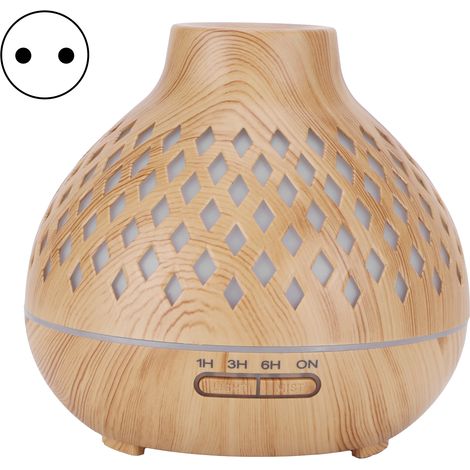 Lampe à cire parfumée rétro en bois, plateau de rangement en verre, réchaud à bougie pour chambre, lampe de chevet d'ambiance, 220V UE. (1/5)