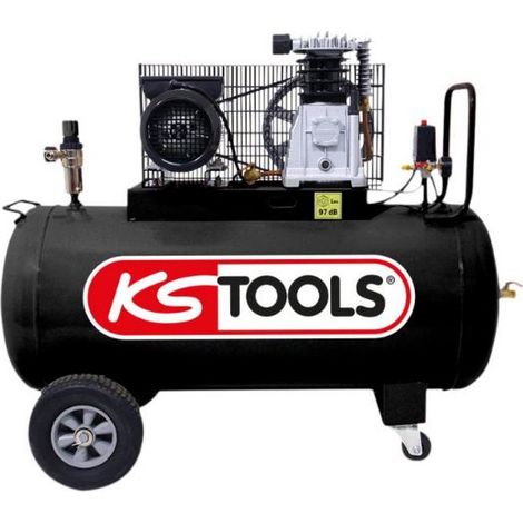 Kompressor auf Tank 200 L KS TOOLS 10 bar - 3 PS - 220 V Mono - 165.0805