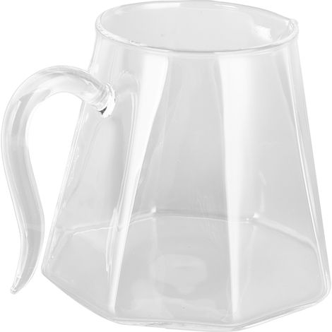 Hitzebeständige Kaffeekanne aus Borosilikatglas, 600 ml, achteckige Form, Kanne zum Teilen für die manuelle Zubereitung. (1/5)