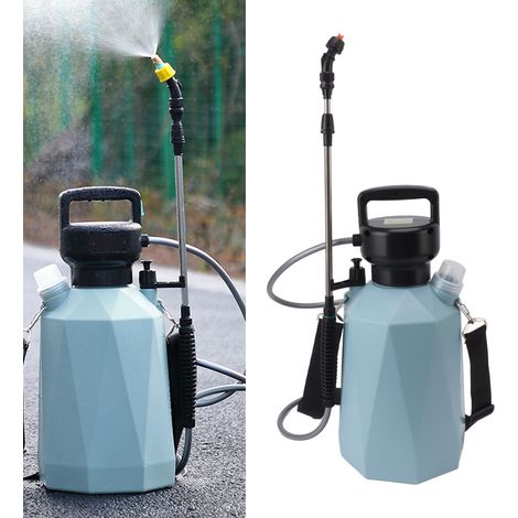 Elektrisches Hochleistungs-Sprühgerät (7,4 V), großes Fassungsvermögen (5 l), rautenförmig, spezielle Sprühflasche zum Bewässern von Blumen und Desinfizieren, Sprühgerät für den Hausgarten, blaue raut (1/5)