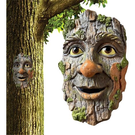 Outdoor Statuen Skurrile Harz Gartenkunst Baumskulptur für