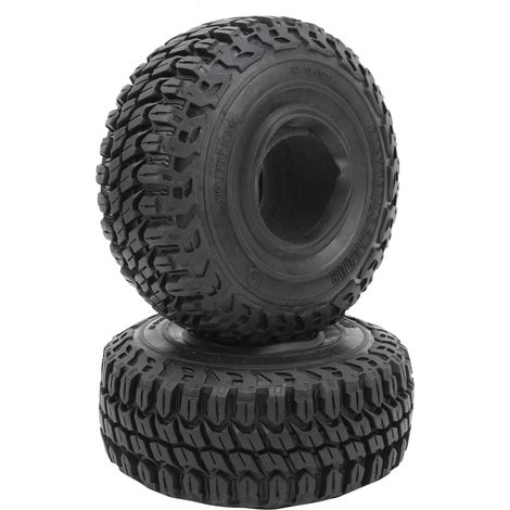 2 pièces Pneus en Caoutchouc 1.9 pouces pour Voiture RC TRX4 D90, Crawler 1/10 Échelle (1/5)