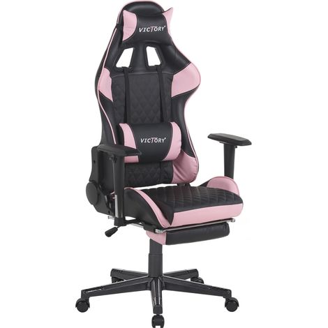 Gaming Chair VICTORY Faux Leather Pink