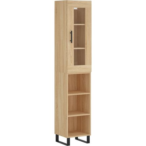 Aparador-cómoda-mueble-organizador-cocina-salón-salón-comedor-alto-Sonoma-345x34x180cm-madera-ingeniería-marrón-020033964 (1/5)