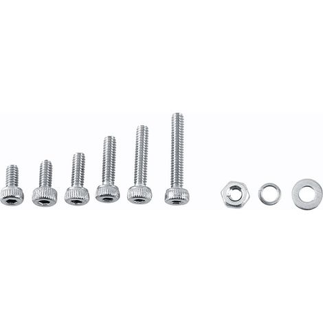 600 pièces Vis à tête cylindrique à six pans creux M2 Vis hexagonales en acier inoxydable avec écrous hexagonaux Assortiment de kit (A : tête cylindrique) (1/5)