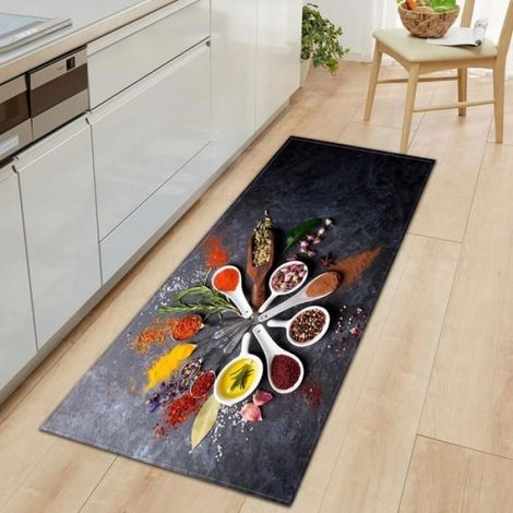 Tapis Antidérapant - 40x60 cm + 40x120 cm - Pour Cuisine Entrée Salle De Bain - Lot De 2 Pièces (1/5)
