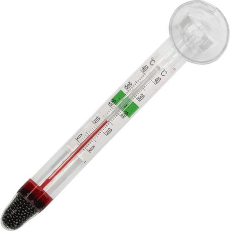 Thermomètre d'aquarium submersible en verre avec ventouse pour mesurer la température de l'eau